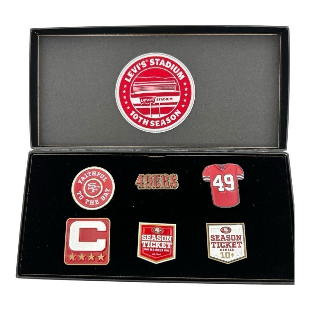 NWT Set Of San Francisco 49ers Levi's Stadium 10th Anniversary Patch & Pin